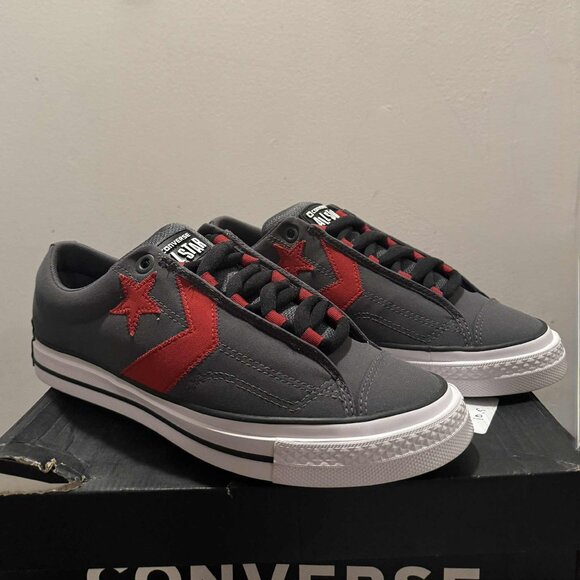 Converse Star Player 76 Puff Casual Shoes Grey-Red-White (A14720C) Damage Box - Picture 3 of 8